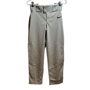 Nike gray baseball pants Kids Medium NEW with tags zip snap waist